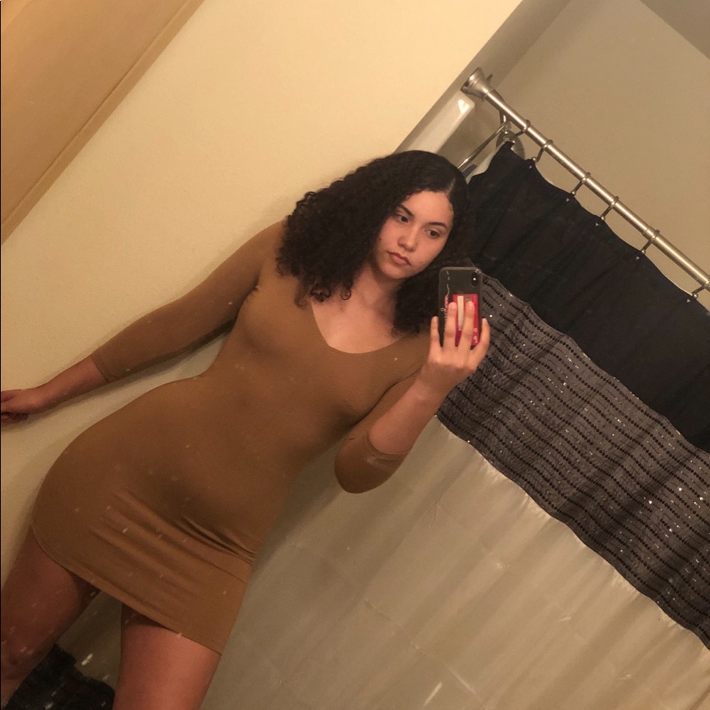 Camel Bodycon Dress!